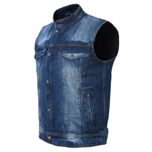  Atlas Blue Denim Motorcycle Vest